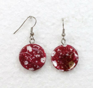 Boucle d'oreilles Panama rouge
