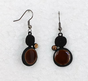 Boucle d'oreilles Porto marron