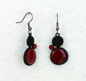 Boucle d'oreilles Porto rouge