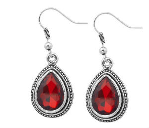 Boucle d'oreilles Trévise rouge