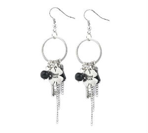 Boucle d'oreilles Caroline noir