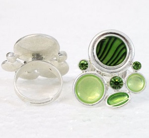 Bague Alya vert