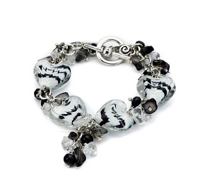 Bracelet verre de Murano Florence noir