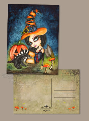 Carte postale Lilly's haloween