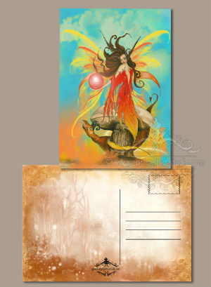 Carte postale La fée du feu