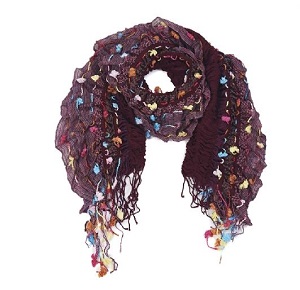 Foulard Lazuli bordeaux