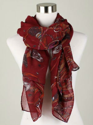 Foulard Hudson bordeaux